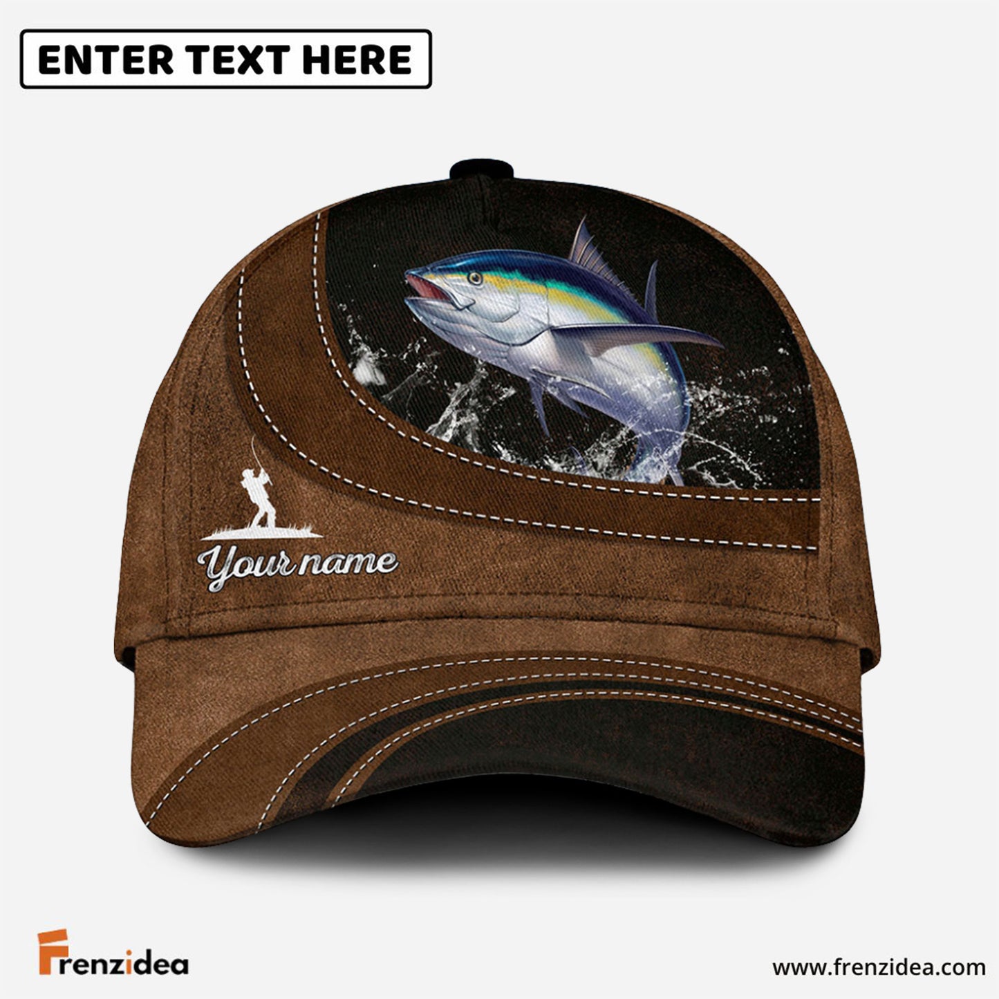 Frenzidea Custom Name Tuna Fishing Happiness Cap