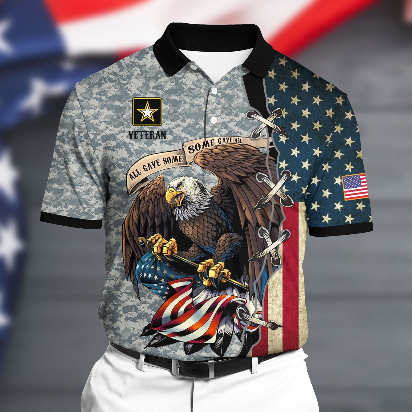 Frenzidea Premium U.S Army Polo All Over Printed