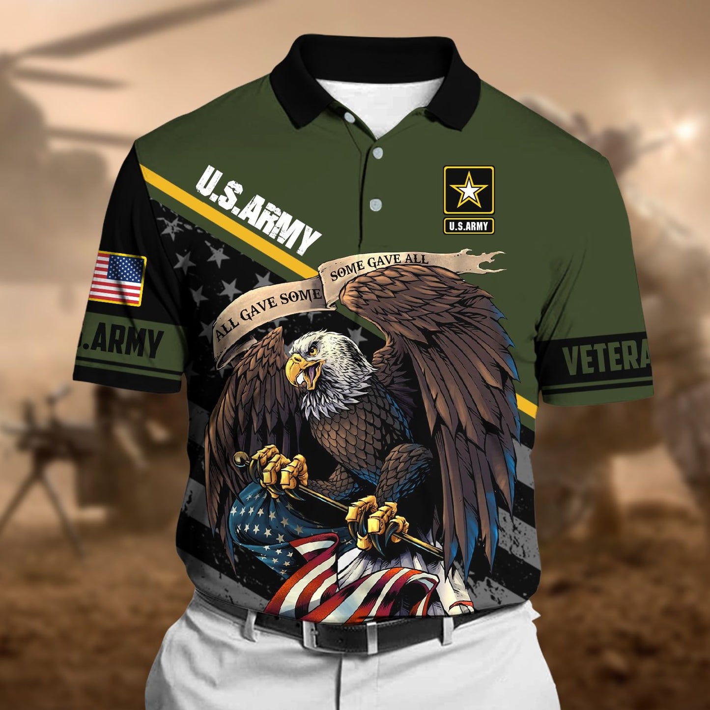 Frenzidea Premium Power American Veteran Power Polo Shirt