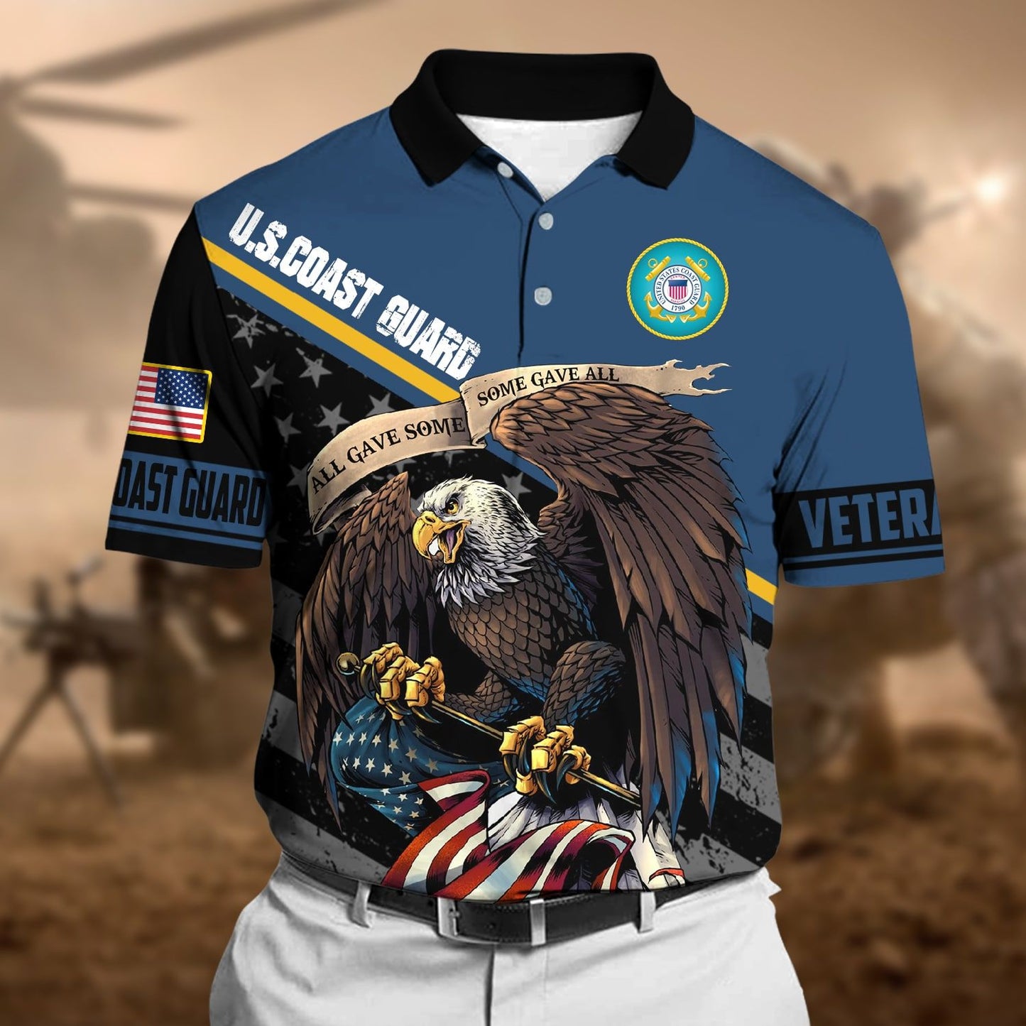 Frenzidea Premium Power American Veteran Power Polo Shirt