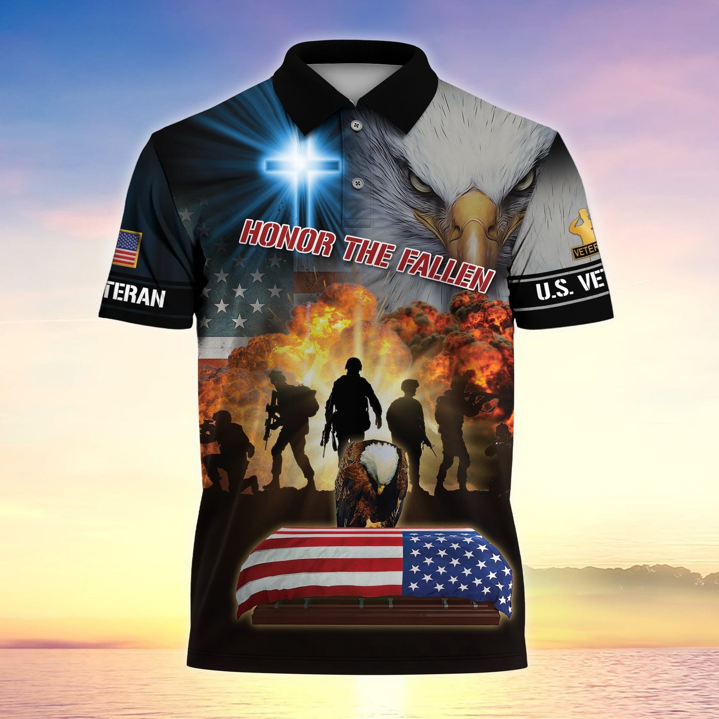 Frenzidea Premium Honor The Fallen Polo Shirt