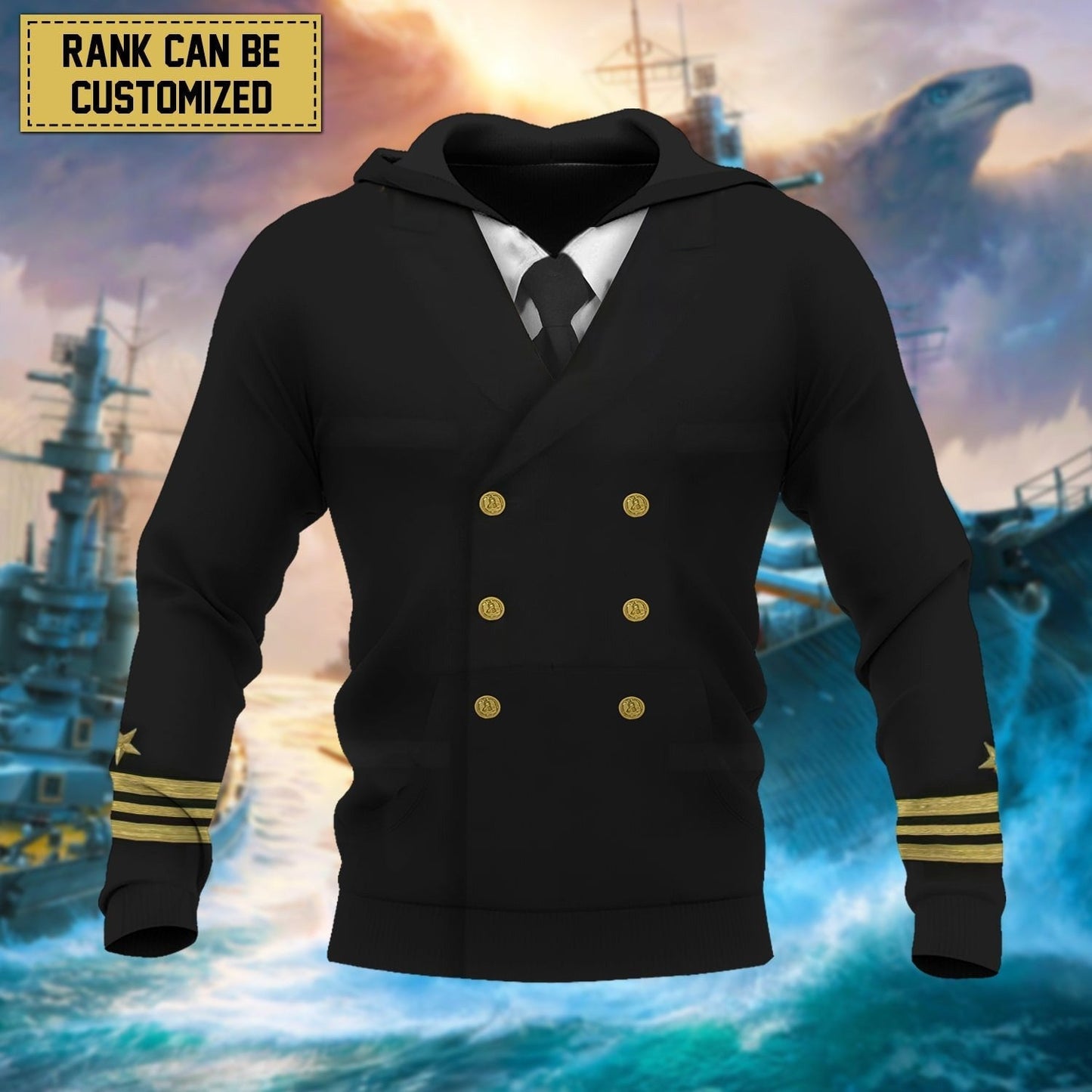 Frenzidea Premium Personalised Multiple Services US Veteran Hoodie