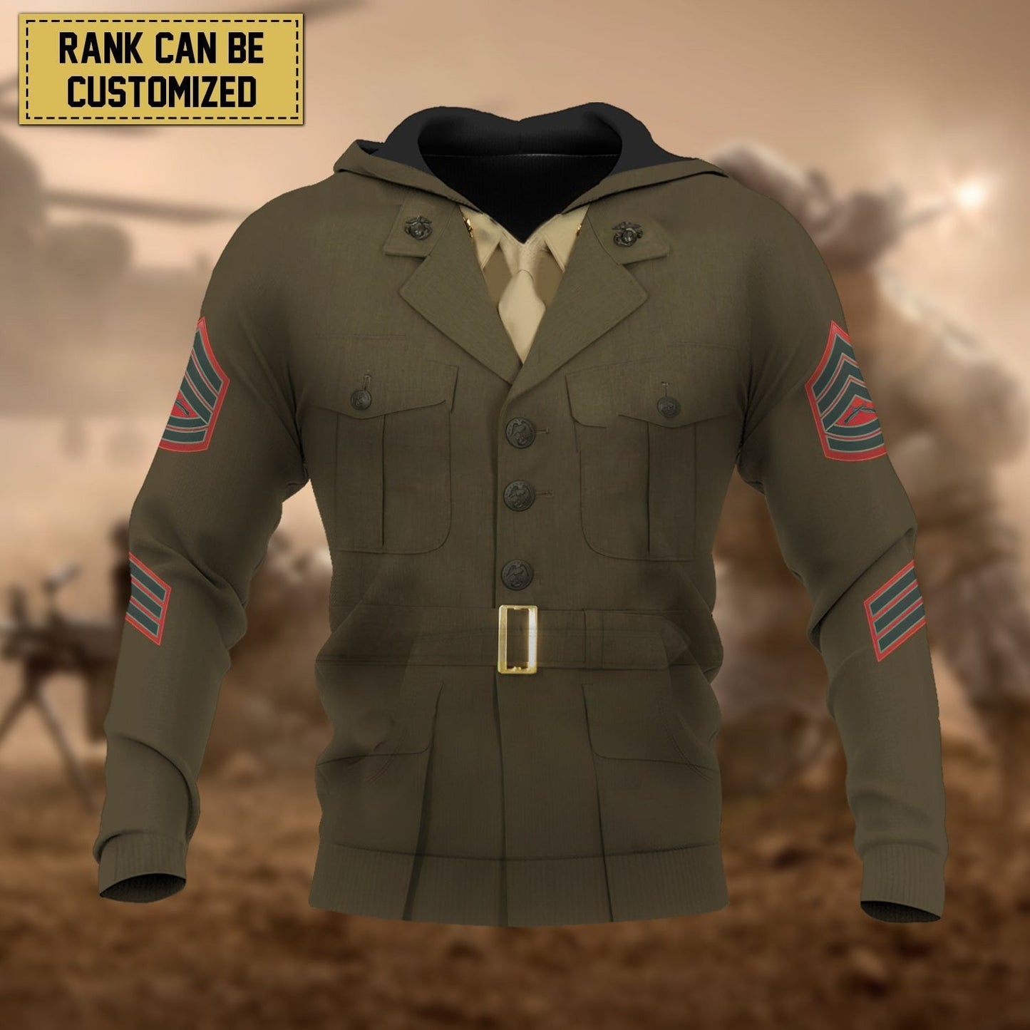 Frenzidea Premium Personalised Multiple Services US Veteran Hoodie