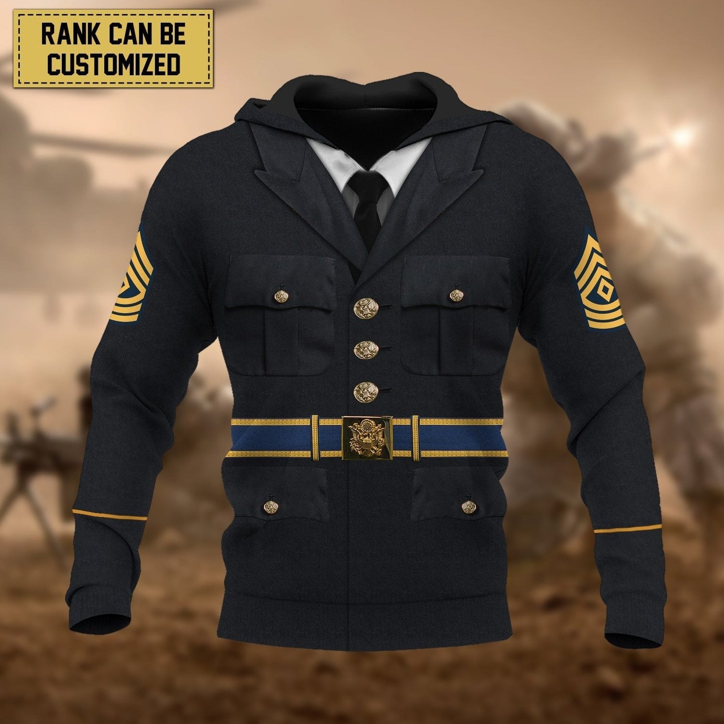 Frenzidea Premium Personalised Multiple Services US Veteran Hoodie