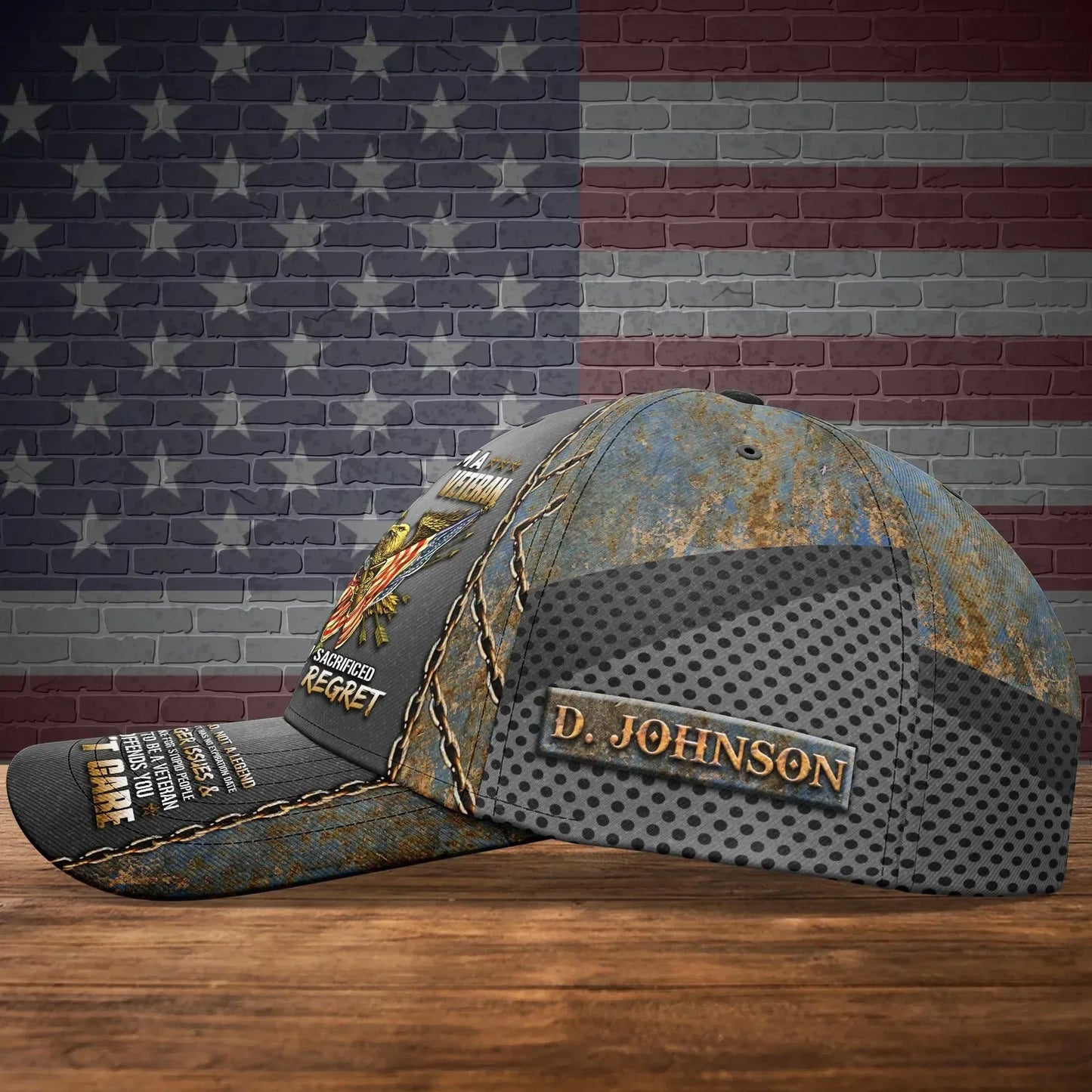 BlueJose Premium Personalised Vietnam Veteran 3D Cap PVC250403