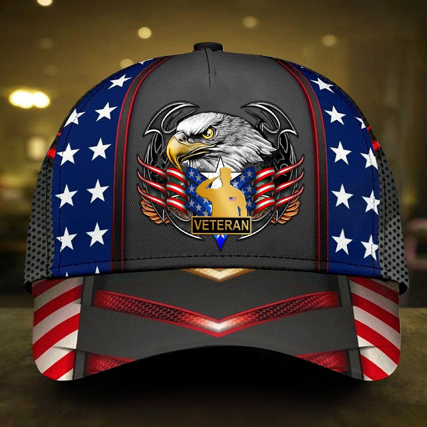 BlueJose Premium U.S Multiple Service Veteran 3D Cap PVC080304