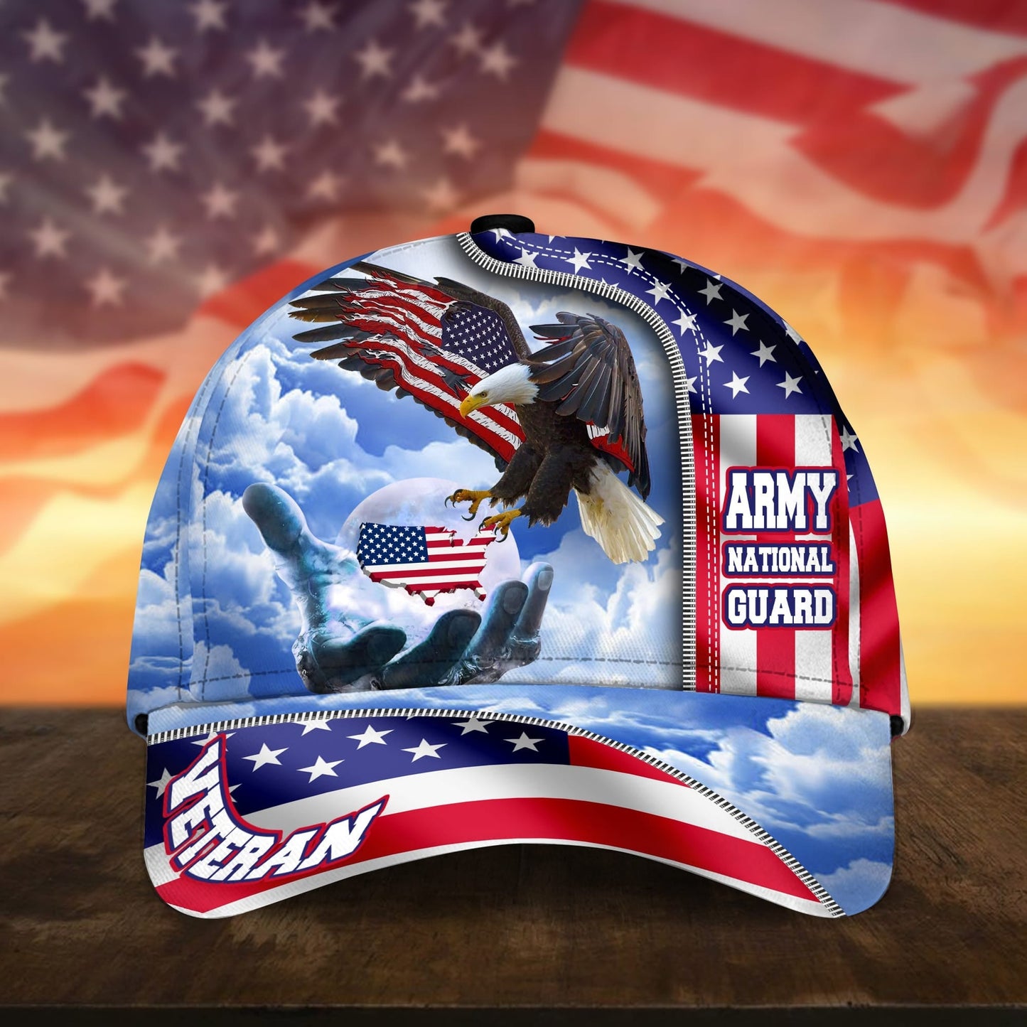 BlueJose Premium American Pride US Veteran Cap NPVC240501