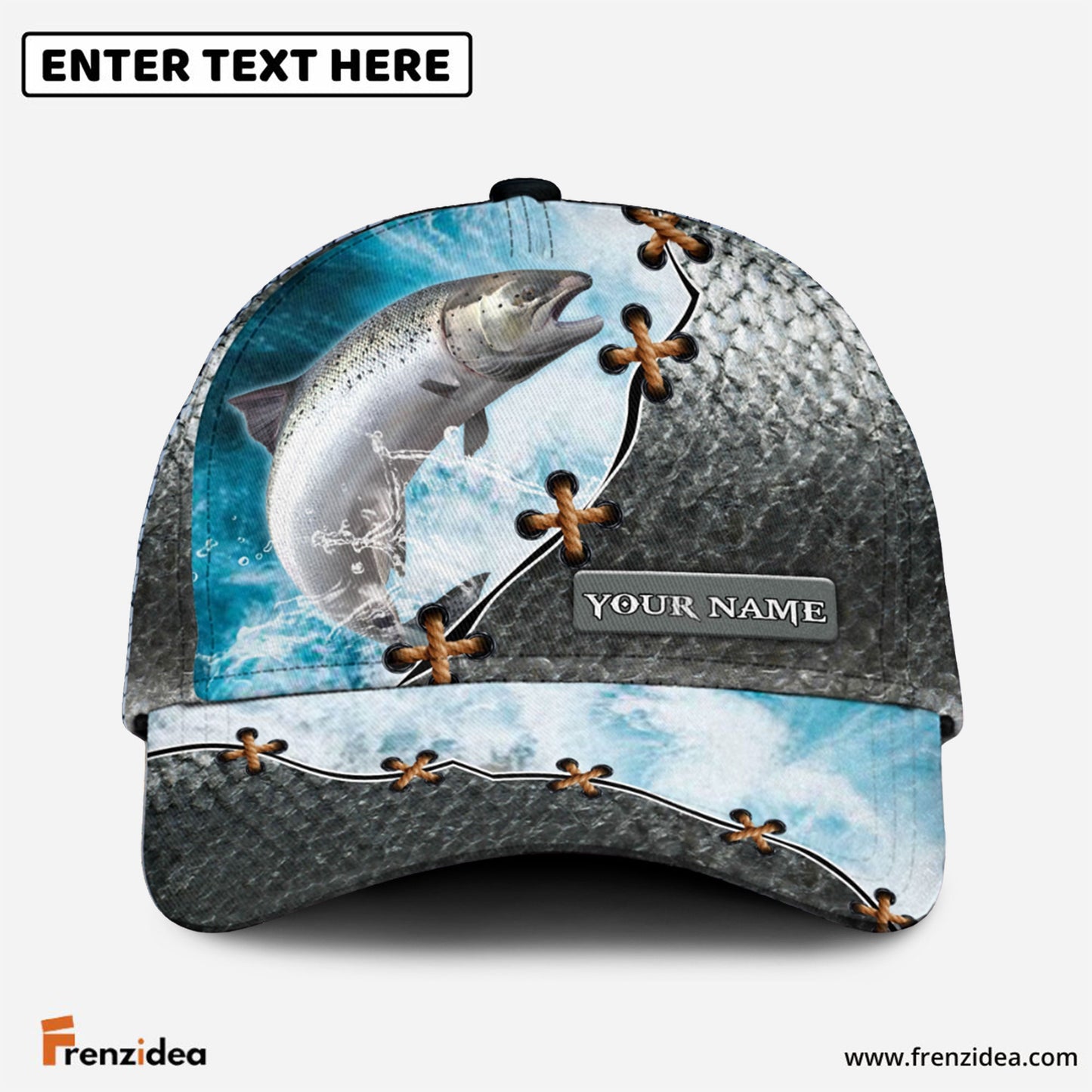 frenzidea Custom Name Simon Fishing Happiness Cap