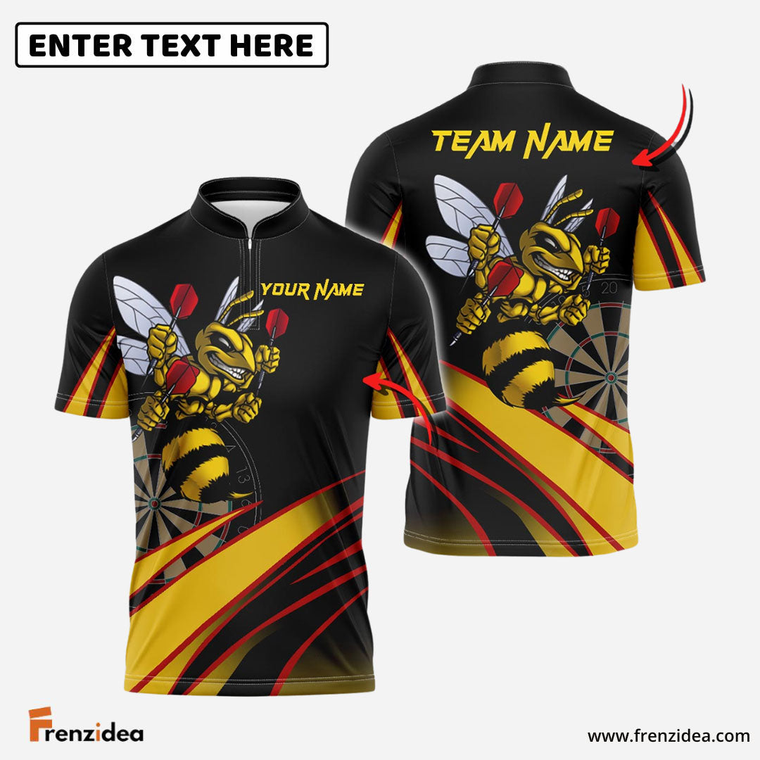 Frenzidea Darts Bee Personalized Name, Team Name 3D Shirt