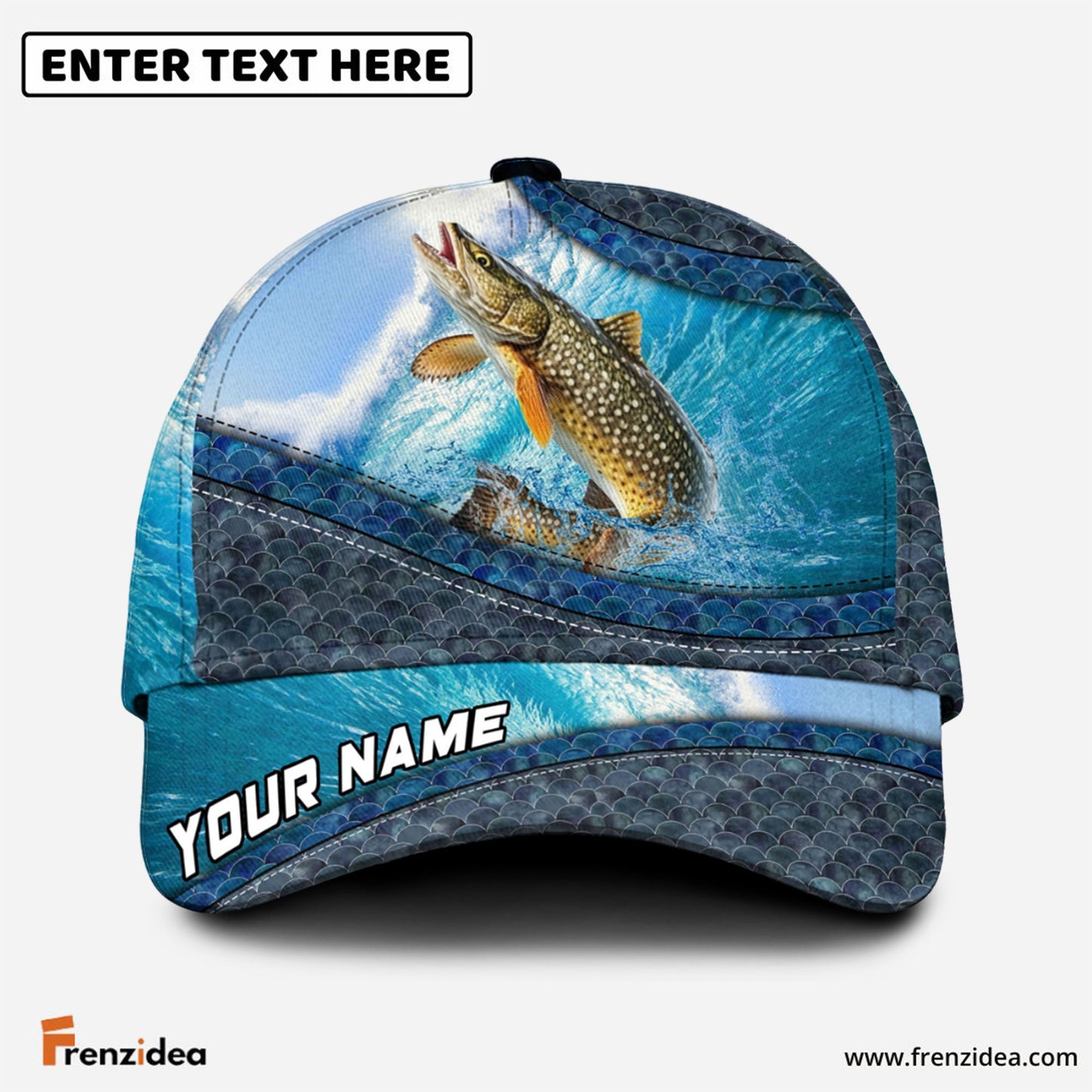 Frenzidea Magic Pike Fishing Personalized Cap