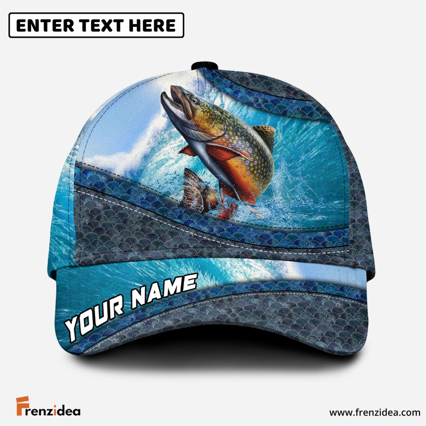 Frenzidea Magic Trout Fishing Personalized Cap