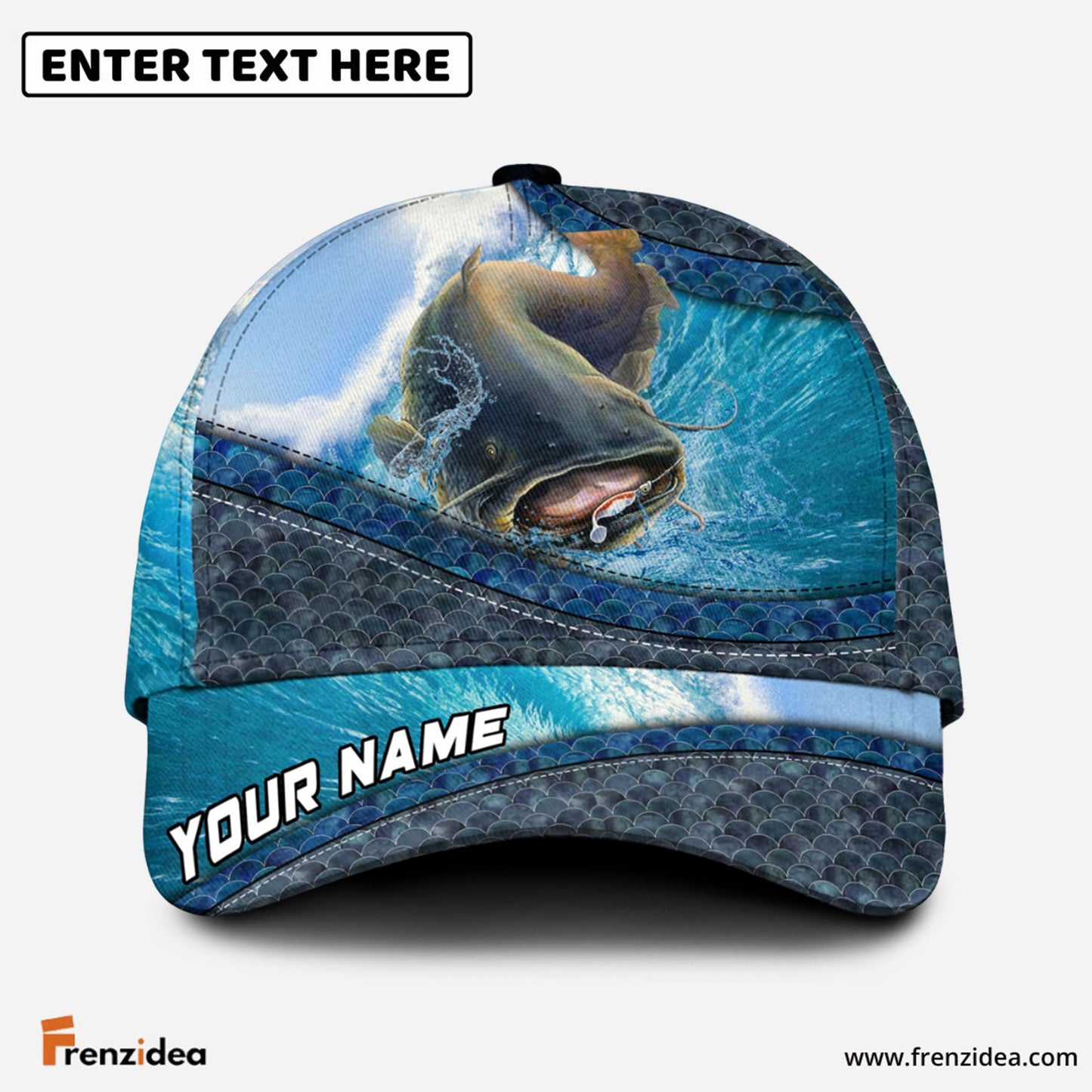 Frenzidea Magic Catfish Fishing Personalized Cap