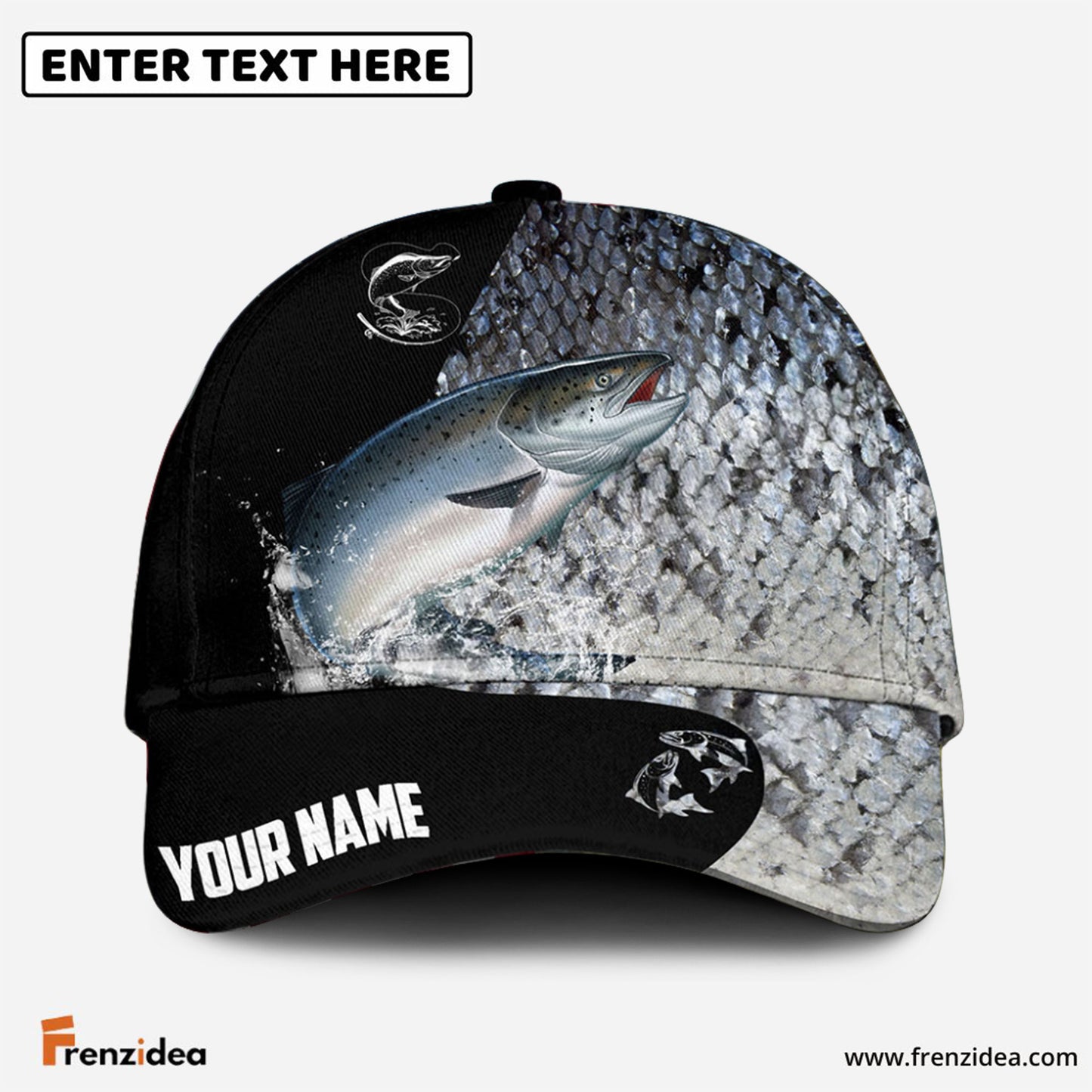 frenzidea Personalized Salmon Fishing Classic Cap