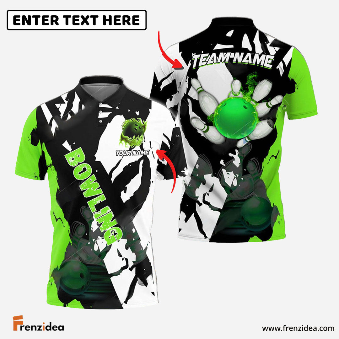 Frenzidea Bowling And Pins Cracks Of Time Customized Name 3D Shirt ( 6 Colors)