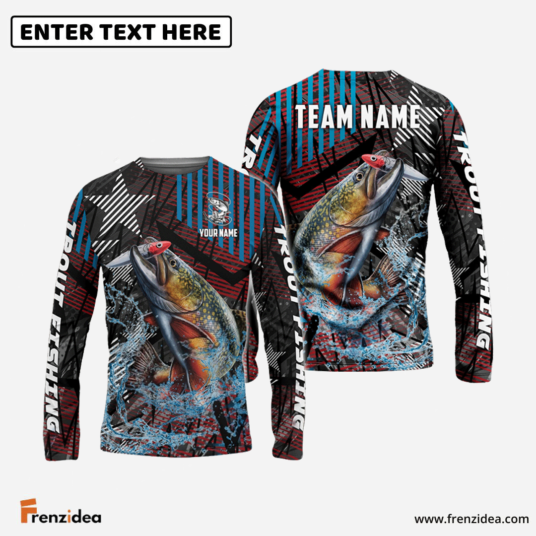 Frenzidea Trout Fishing Rising Star Custom Name & Team Name 3D Shirts