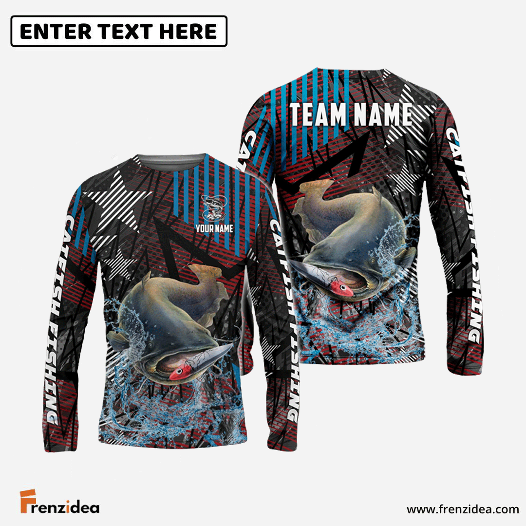 Frenzidea Catfish Fishing Rising Star Custom Name & Team Name 3D Shirts