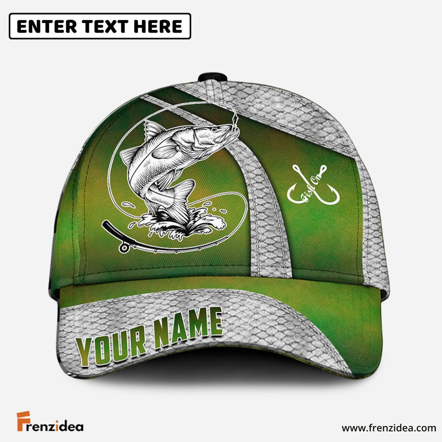 Frenzidea Personalized Common Snook Fishing Cap