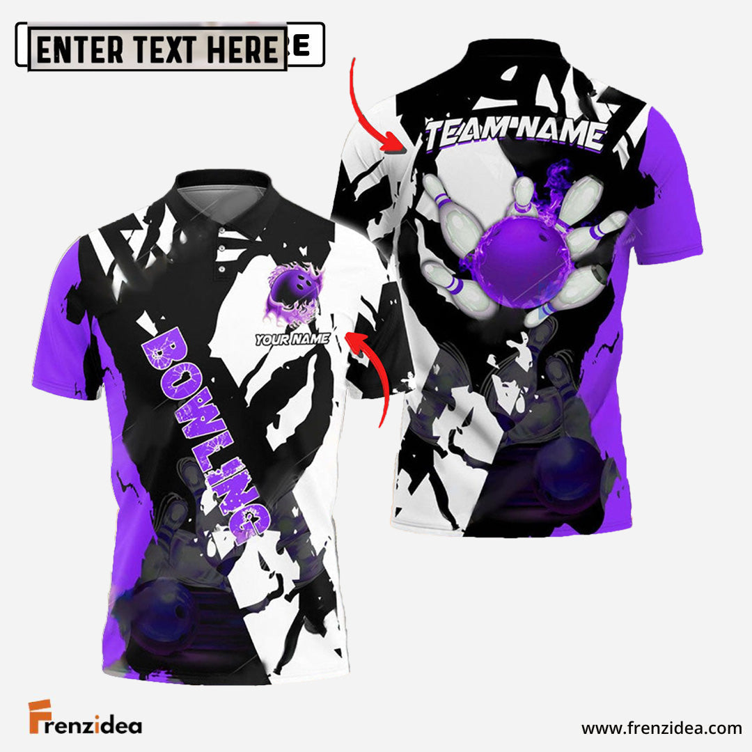 Frenzidea Bowling And Pins Cracks Of Time Customized Name 3D Shirt ( 6 Colors)