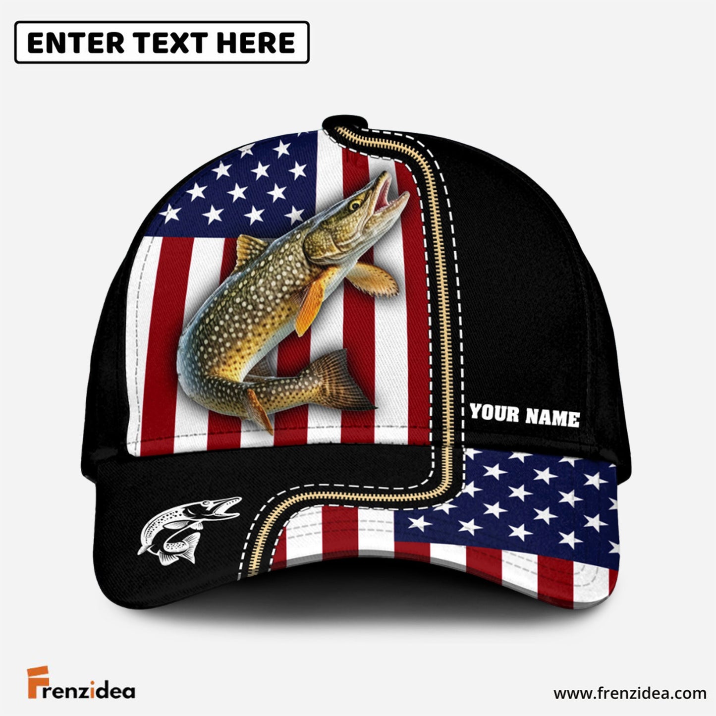 Frenzidea Pike Personalized Fishing Classic Cap