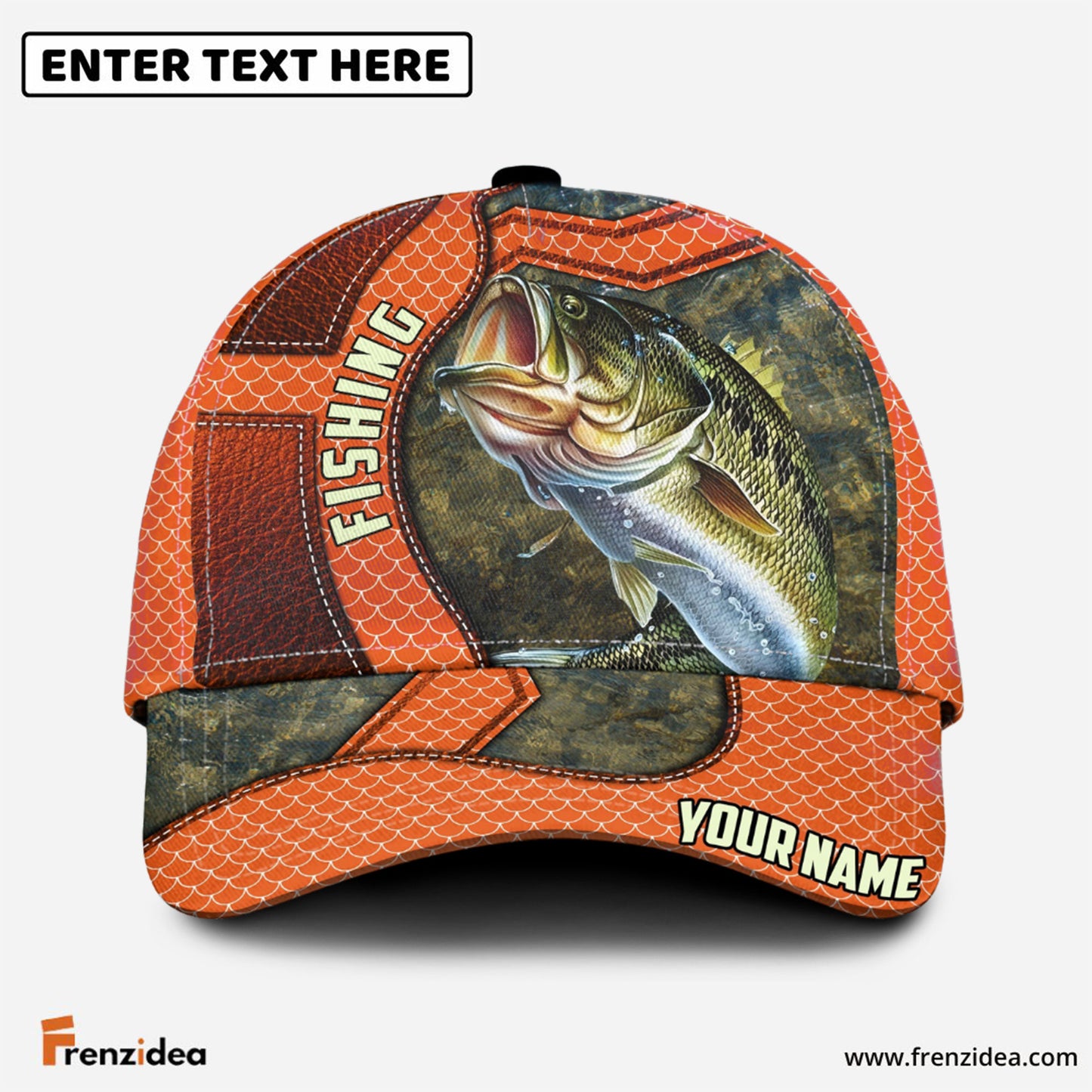Frenzidea Bass Personalized Fishing Classic Cap