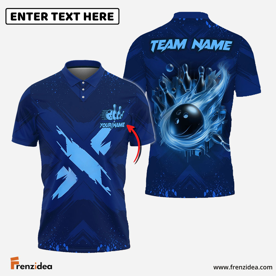 Frenzidea Bowling And Pins X Factor Customized Name 3D Shirt (4 Colors)