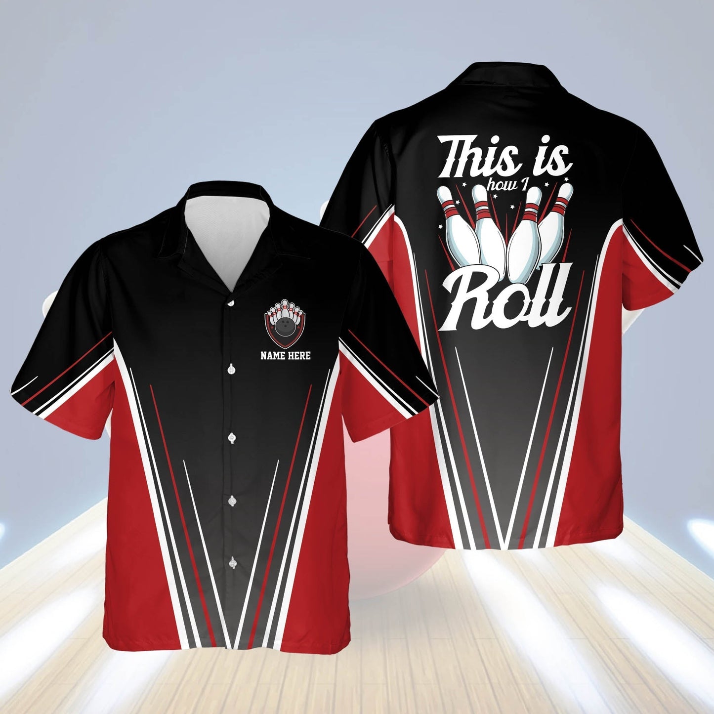 Frenzidea This is How I Roll Bowling Personalized Name Hawaiian Shirts