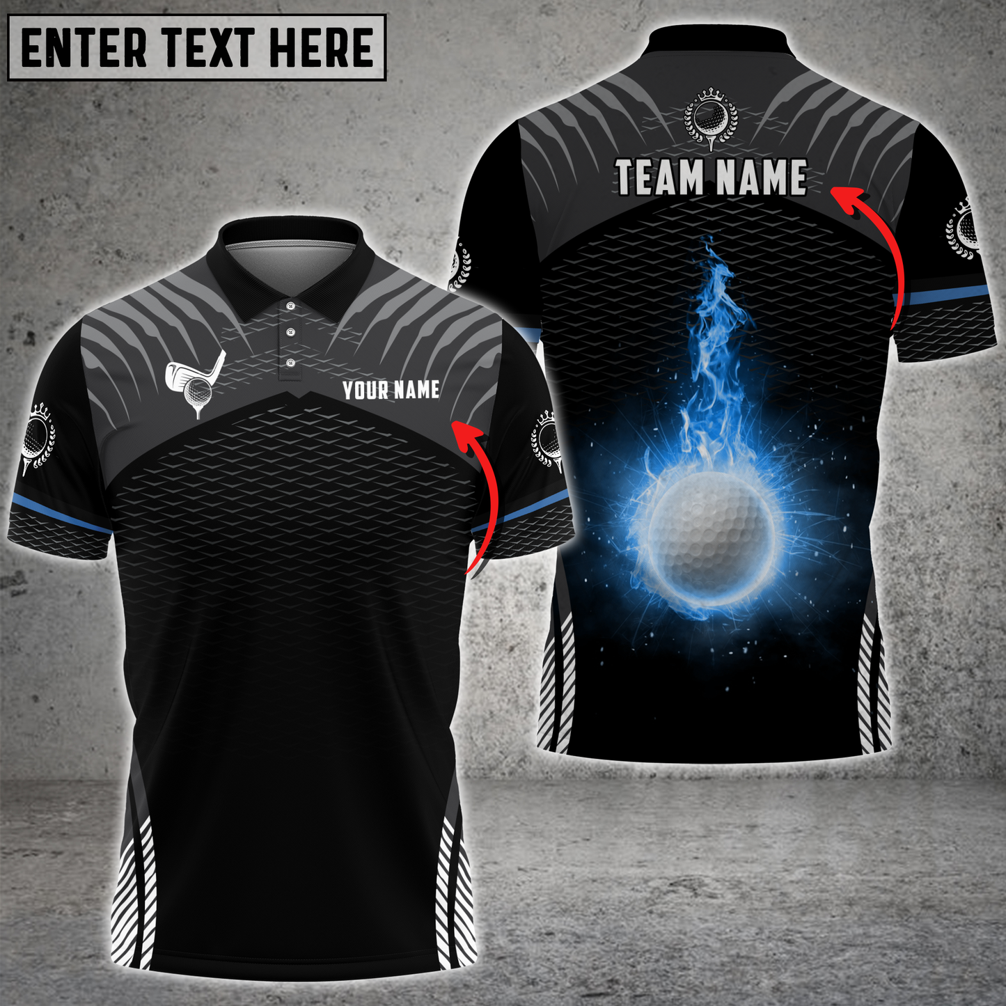 Frenzidea Golf Sport Personalized Name, Team Name 3D Shirt