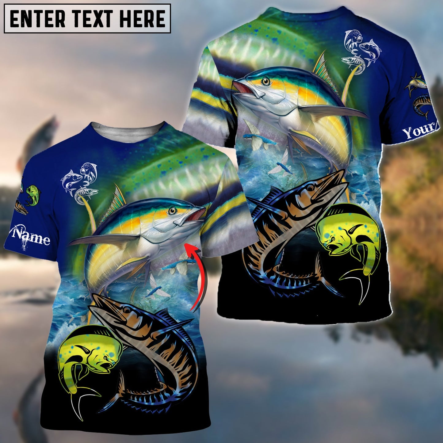 Frenzidea Mahi-mahi, Wahoo, Tuna Customize Name 3D Shirts