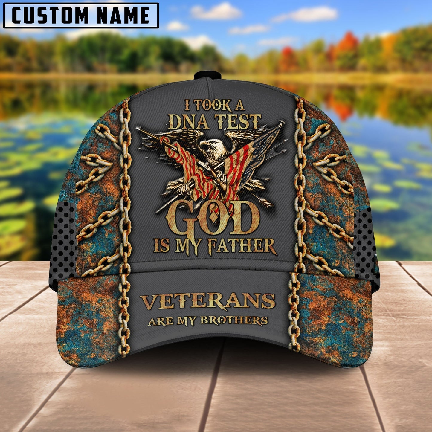 Frenzidea Premium Personalised I Took A DNA Test God US Veteran Cap
