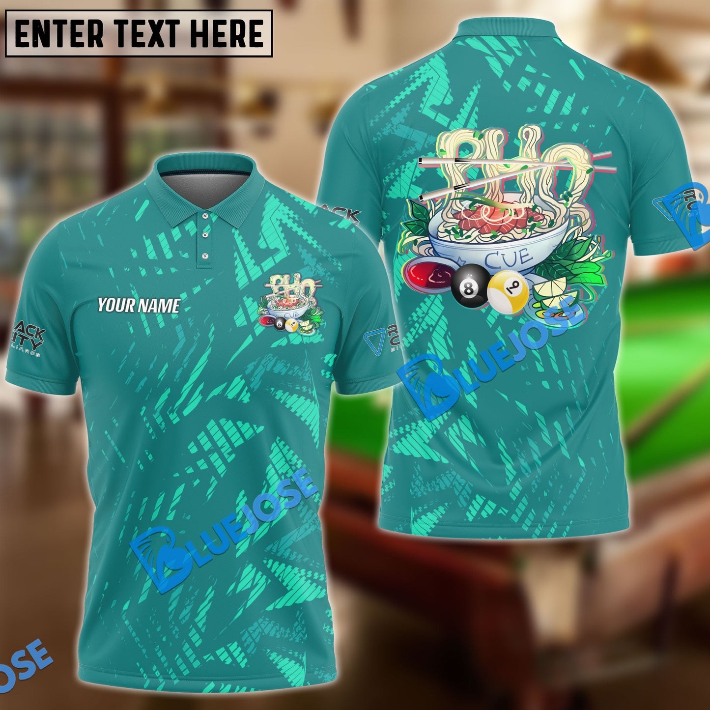 Frenzidea Billiard Ball 8 & 9 Pho Cue Personalized Name Unisex Shirt