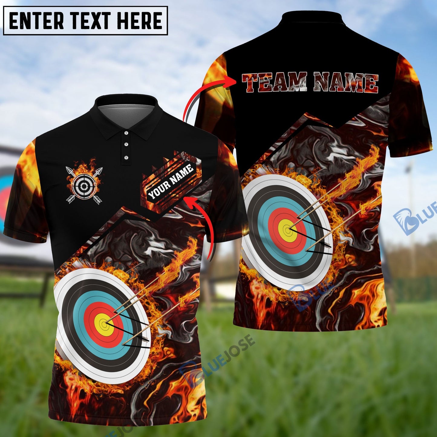Frenzidea Archery Fire Personalized Name 3D Shirt