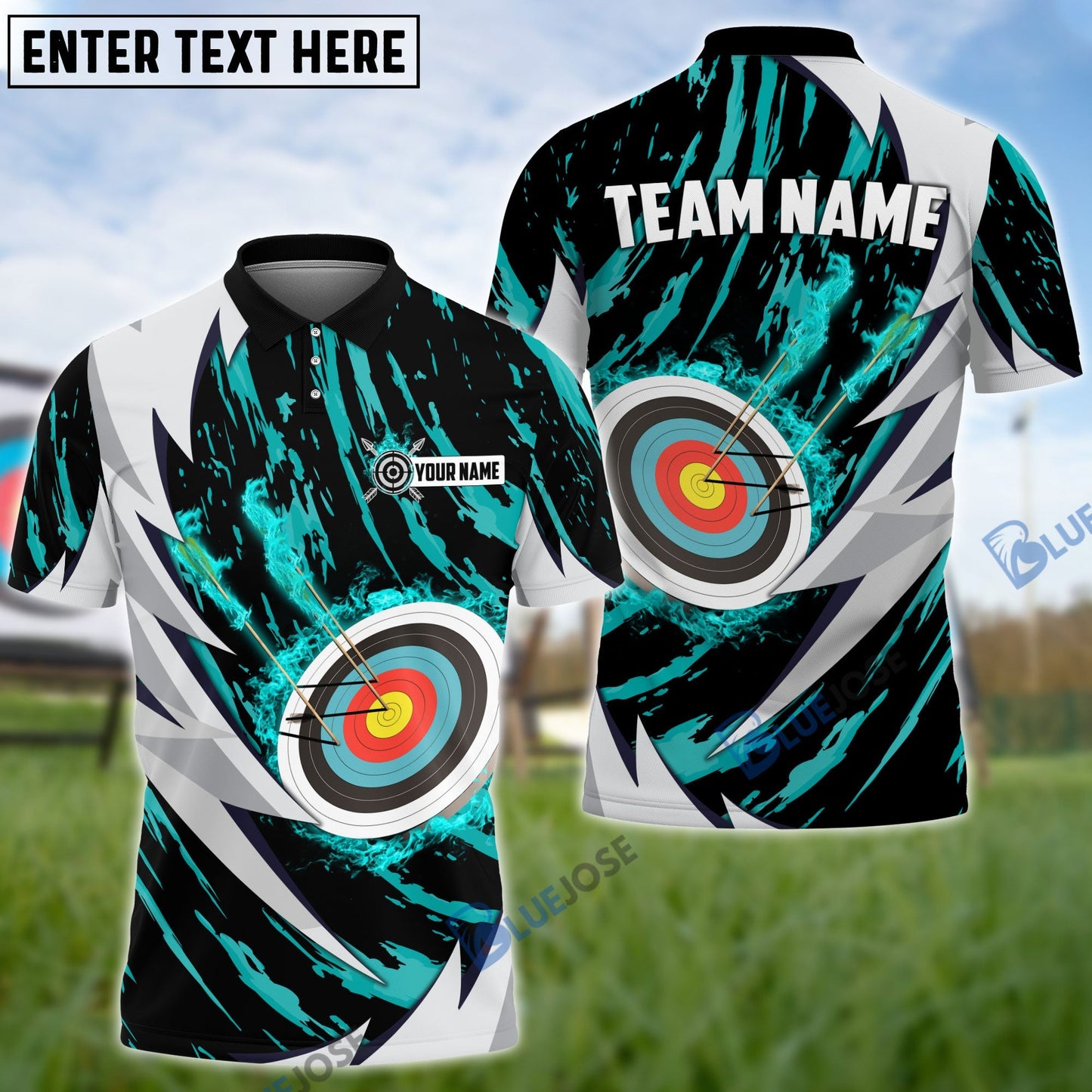 Frenzidea Personalized Name Thunder Dot Archery Multicolor 3D Shirt