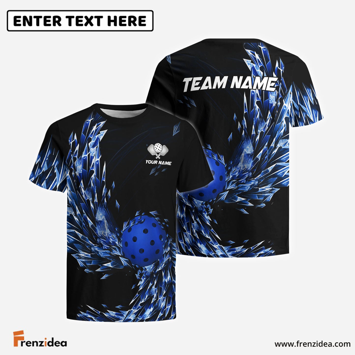 Frenzidea Pickleball Ice Breath Personalized Name, Team Name Unisex Shirt