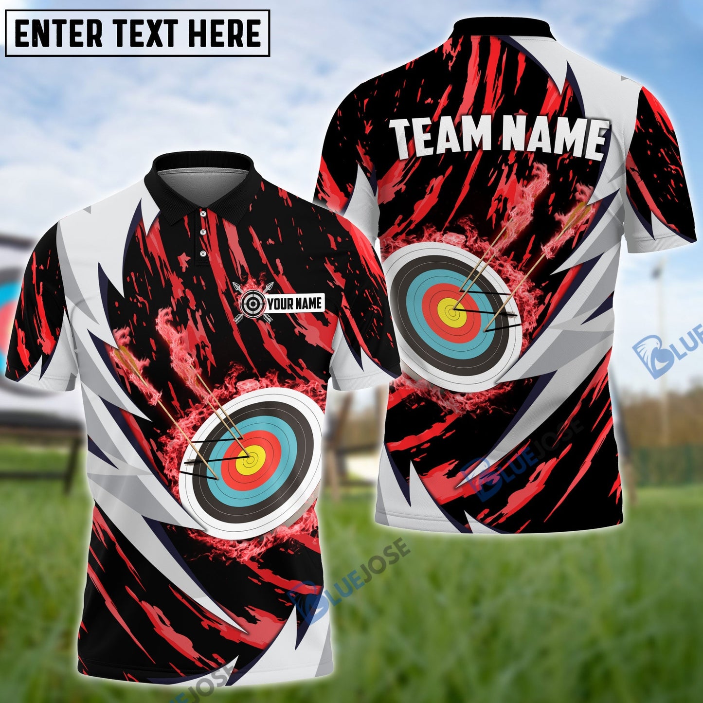 Frenzidea Personalized Name Thunder Dot Archery Multicolor 3D Shirt