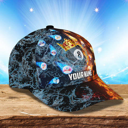Frenzidea Billiard Lover Personalized Name 3D Over Printed Cap