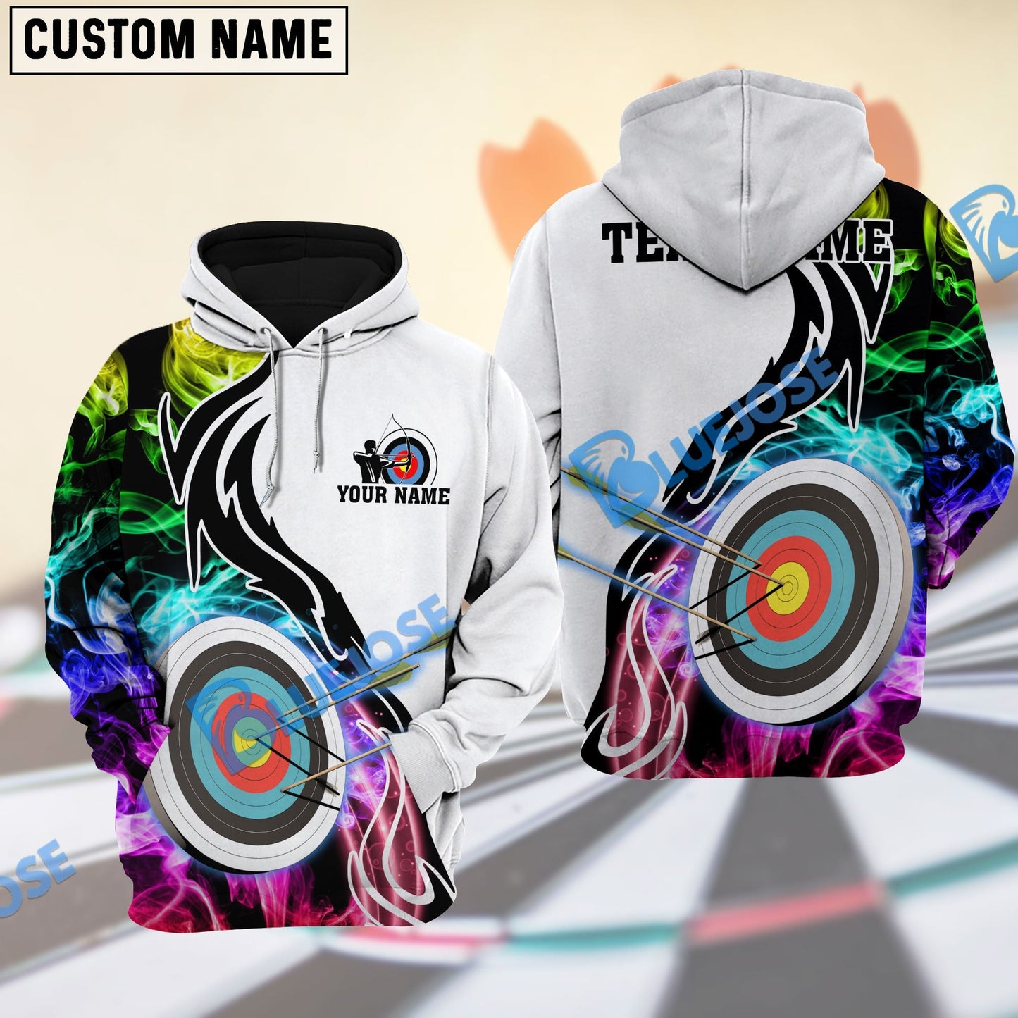 Frenzidea Archery Smoke Pattern Customized Name 3D Shirt