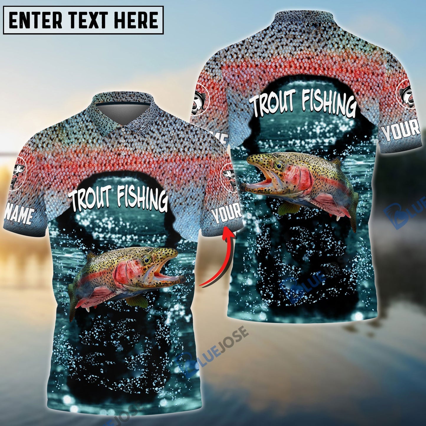 Frenzidea Trout Fishing Colorful Custom Long Sleeve Performance Fishing Long Sleeves