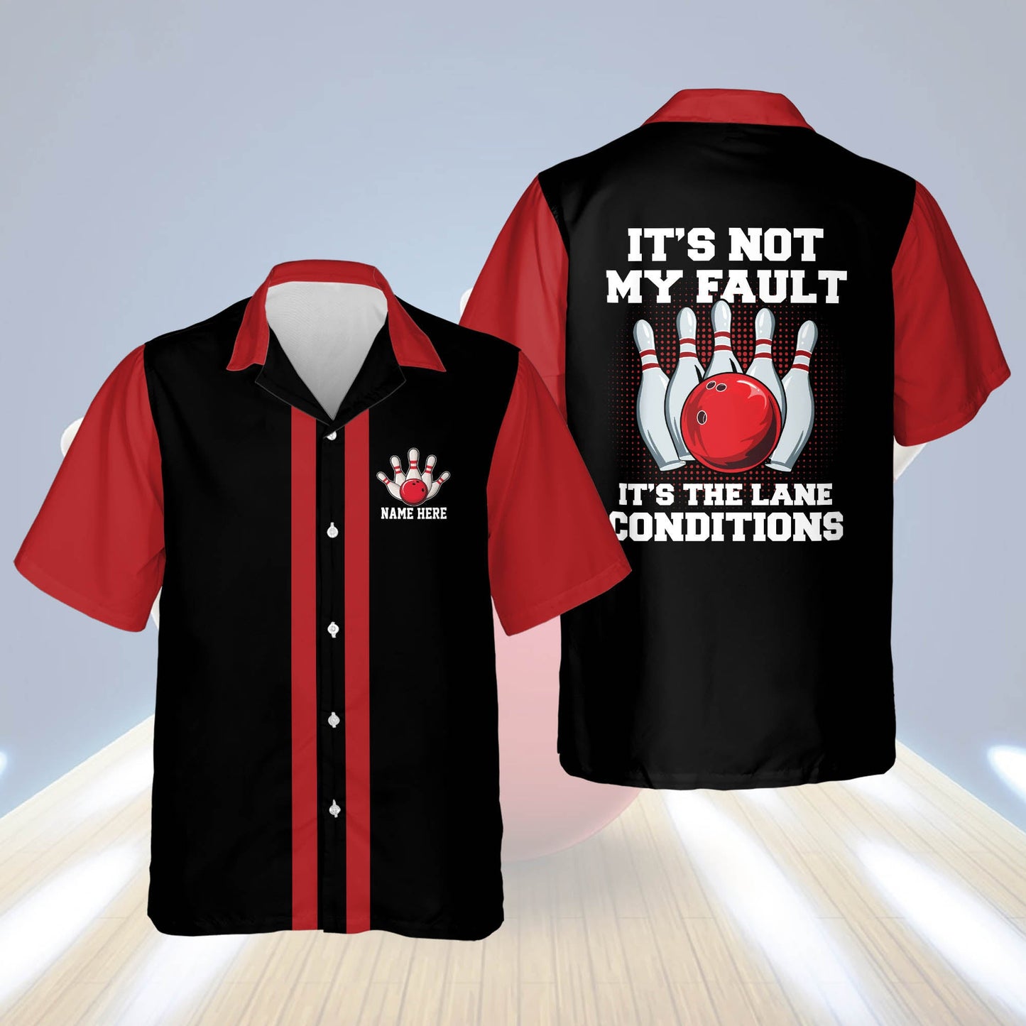 Frenzidea t's Not My Fault It's The Lane Condition Personalized Name Hawaiian Shirt