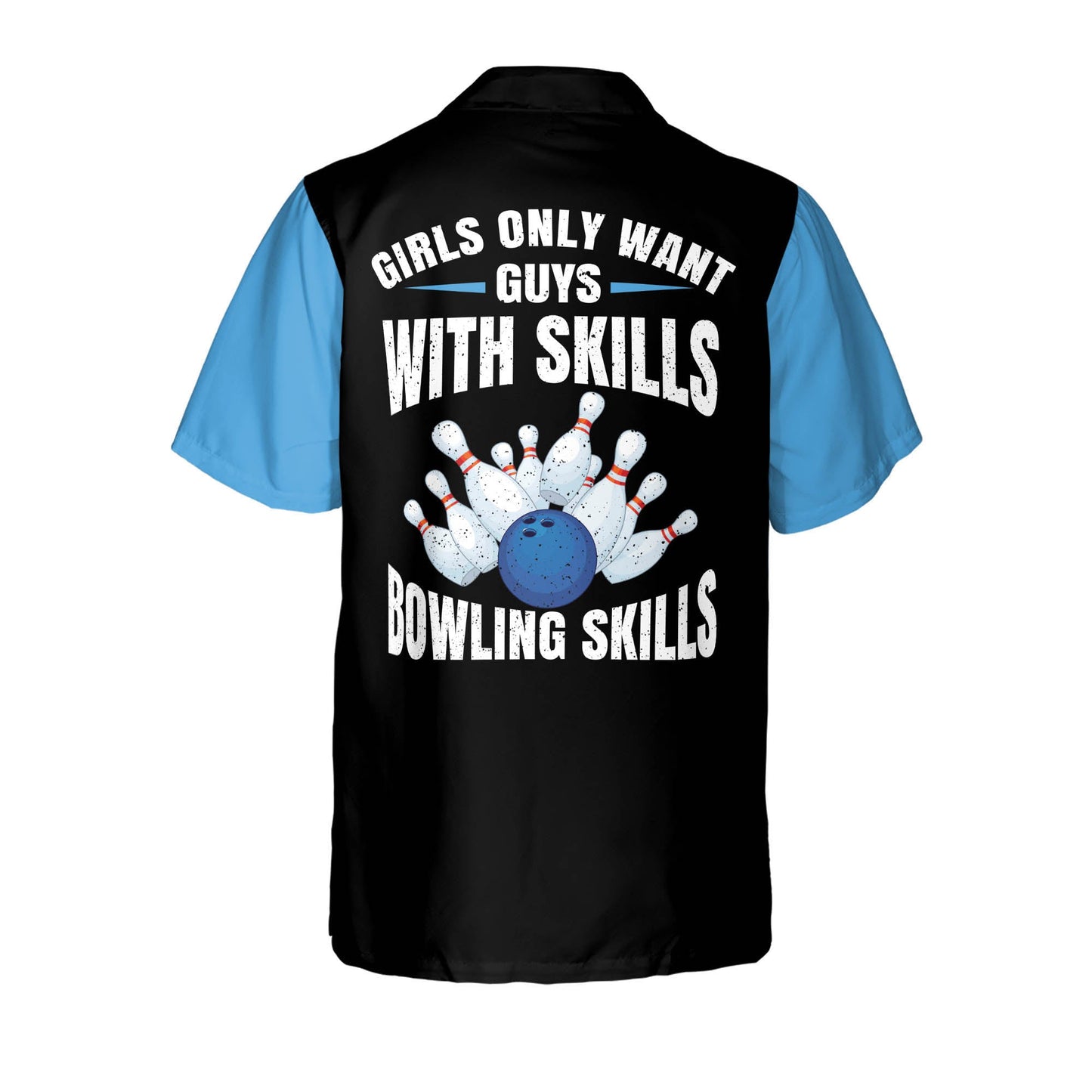Frenzidea Girls Only Want Guys with Bowling Skills Personalized Name Hawaiian Shirt