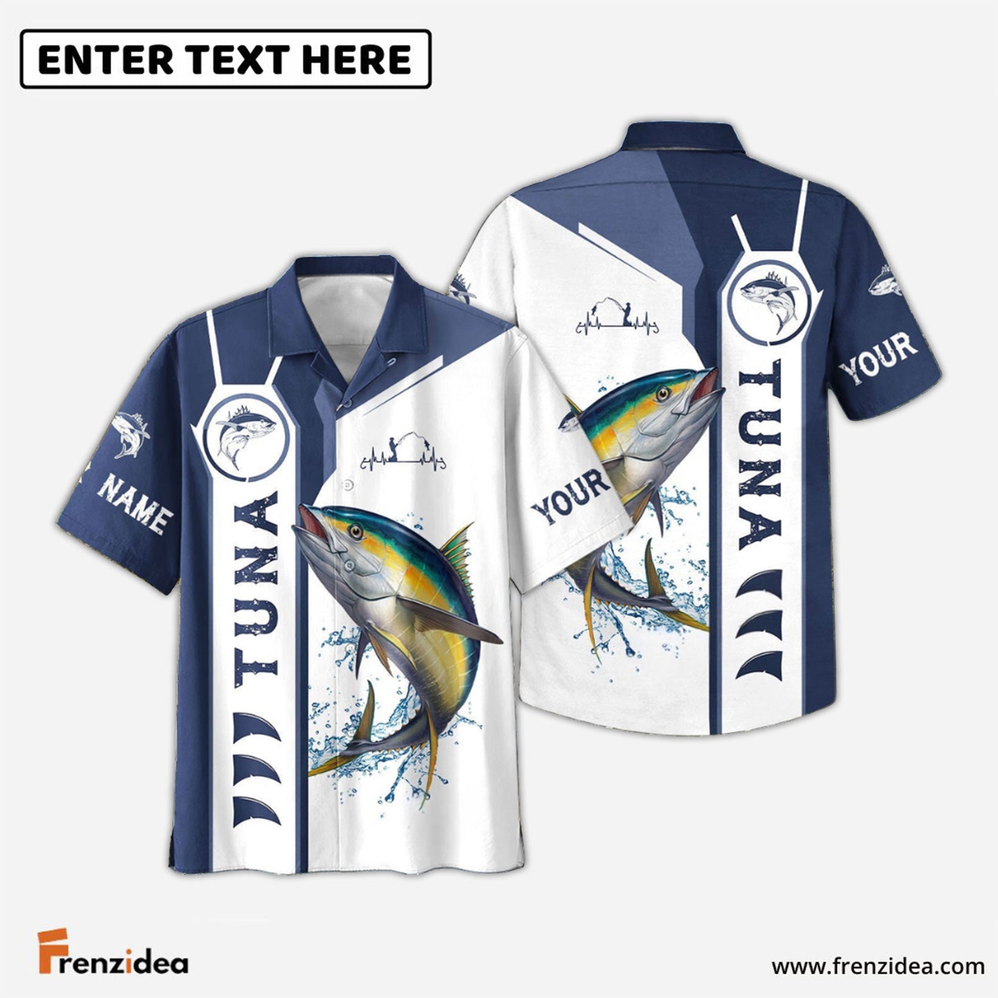 Frenzidea Personalized Tuna Fishing 3D Shirt