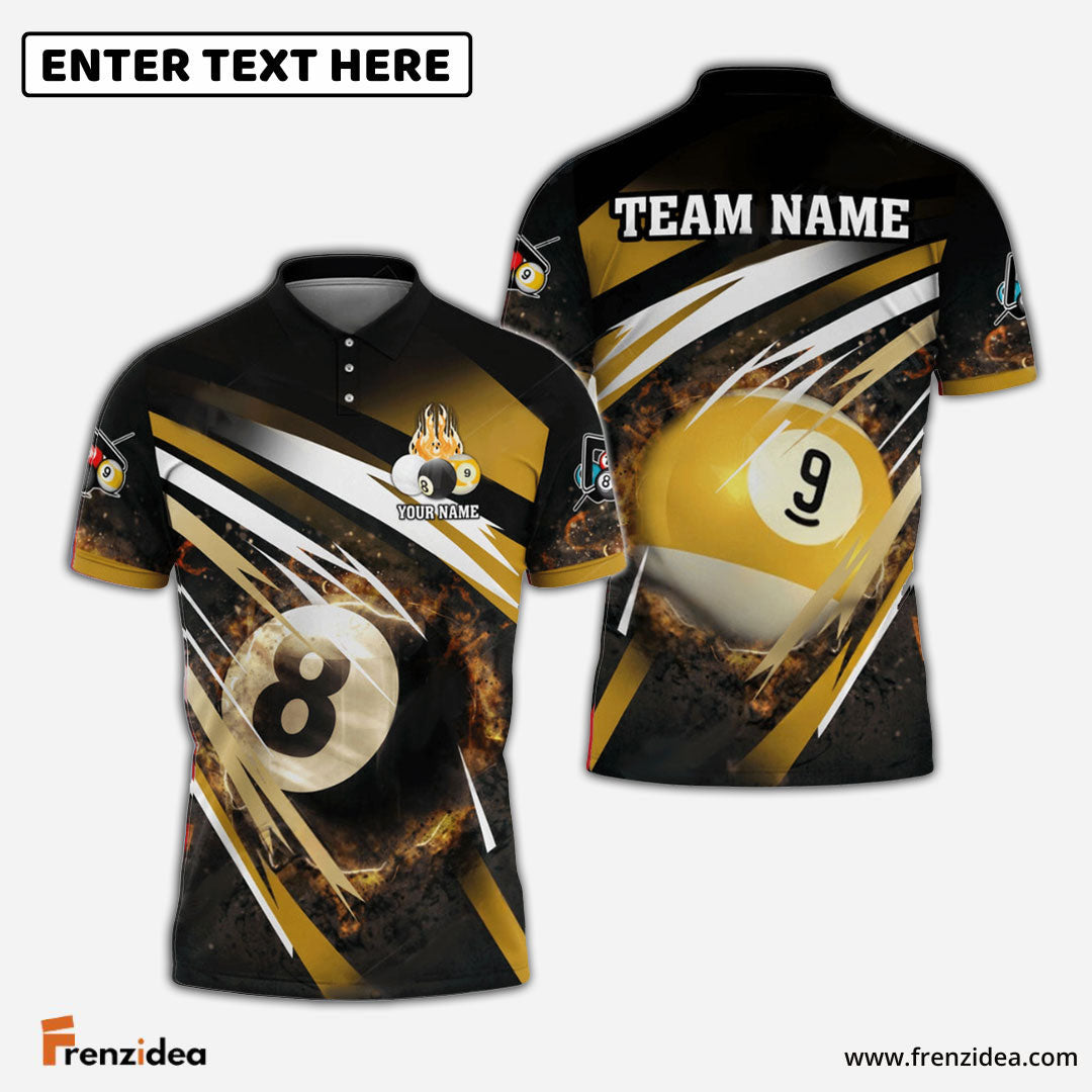 Frenzidea Billiards Explosion Personalized Name, Team Name Unisex Shirt ( 6 Colors )
