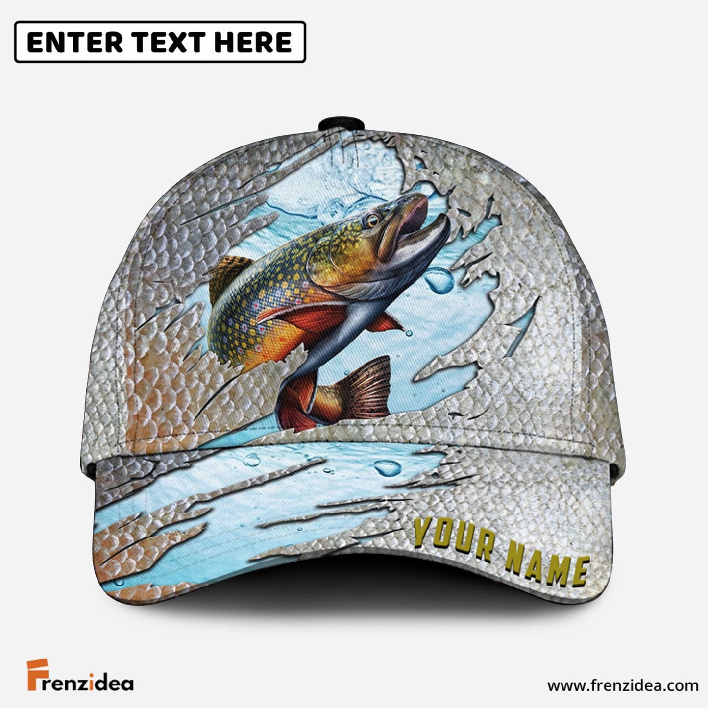 Frenzidea Trout Fish Cool Fishing Personalized Cap