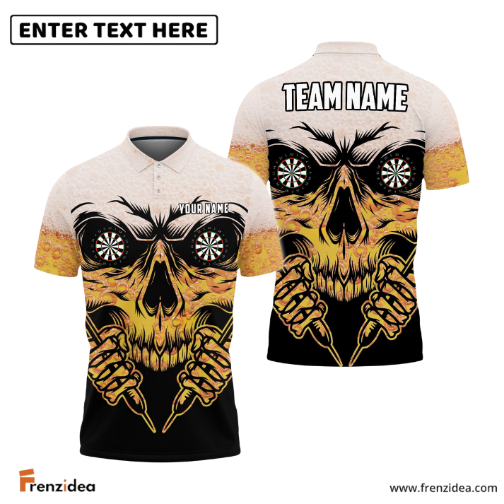 Frenzidea Skull Dartboards Customized Name, Team Name 3D Unisex Shirt