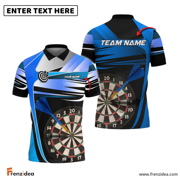 Frenzidea Darts Blade Armor Personalized Name, Team Name 3D Shirt (4 Colors)
