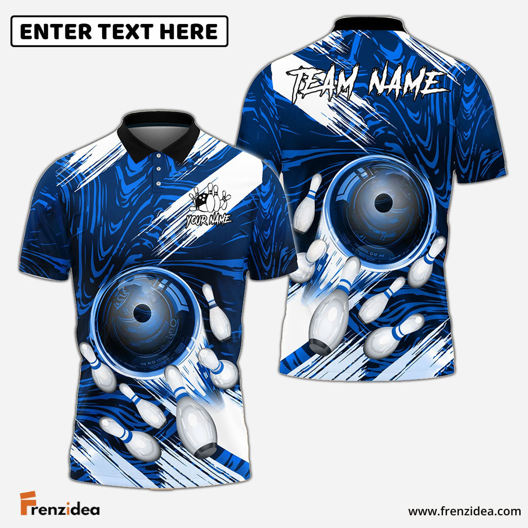 Frenzidea Bowling And Pins Stormy Personalized Name, Team Name Unisex Shirt