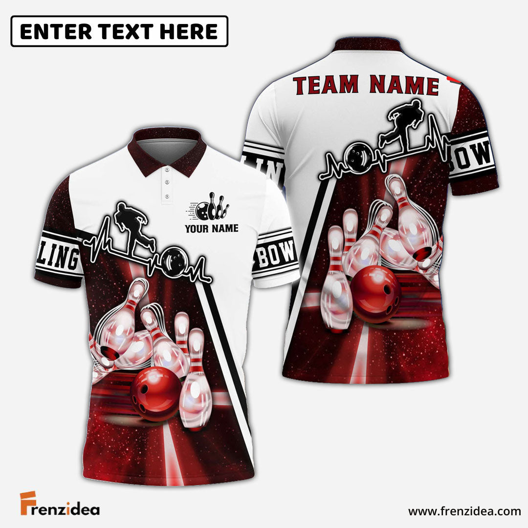 Frenzidea Personalized Name Light Bowling Player Multicolor 3D Shirt