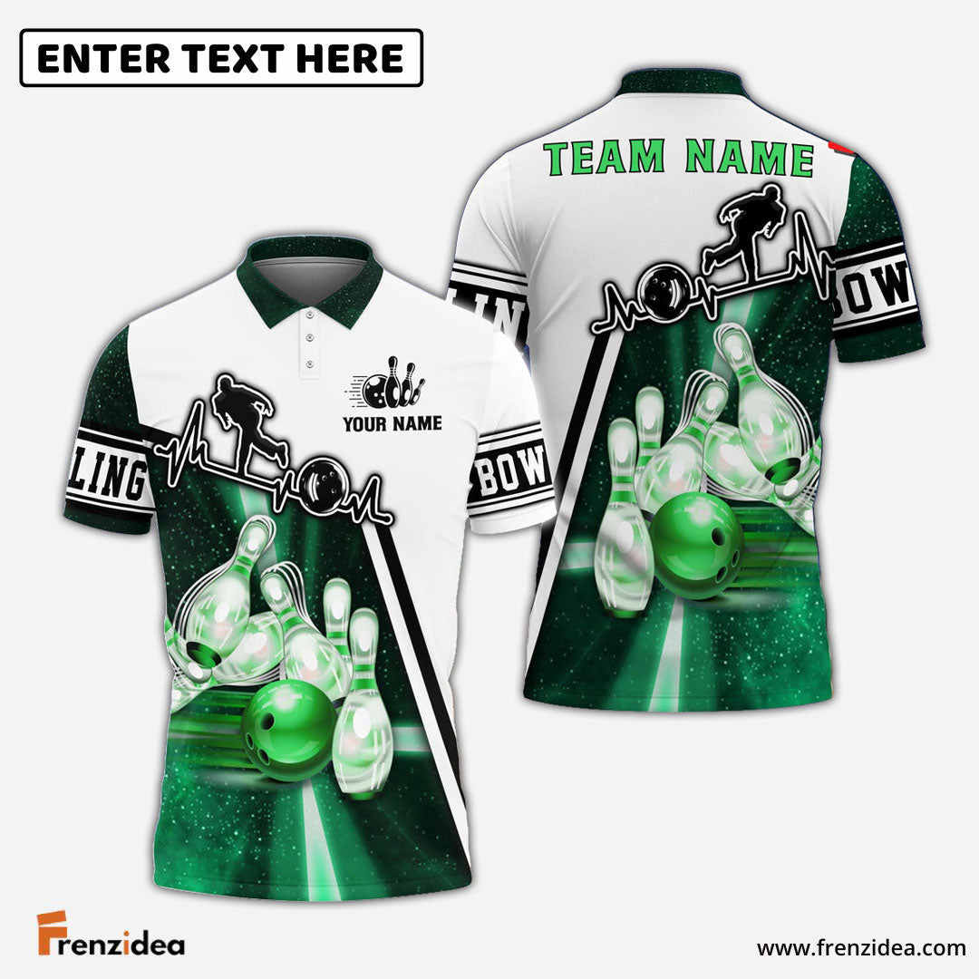 Frenzidea Personalized Name Light Bowling Player Multicolor 3D Shirt