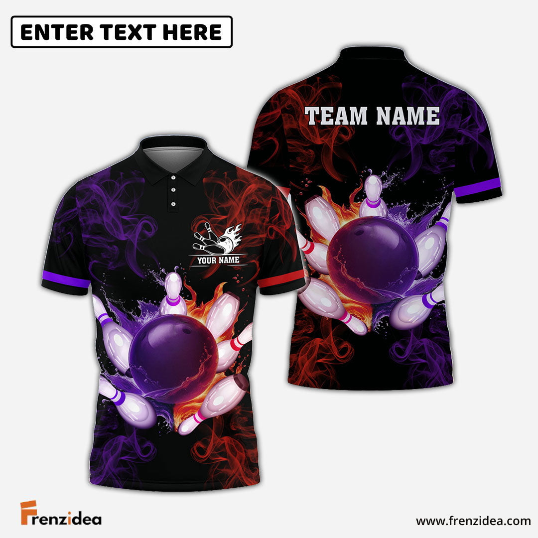 Frenzidea Bowling And Pins Equal Battle Customized Name 3D Shirt (4 Colors)