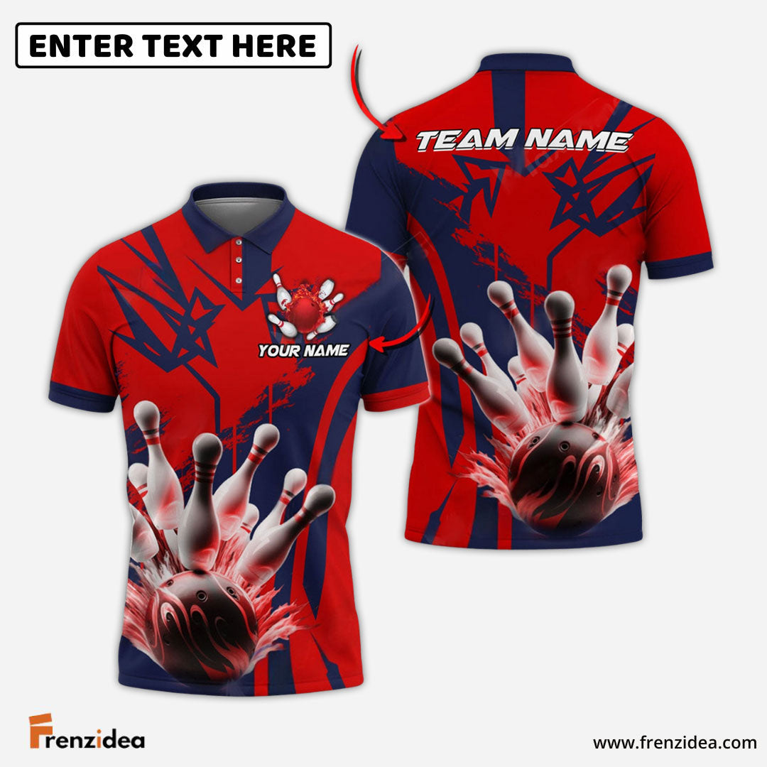 Frenzidea Bowling And Pins Legendary Throw Customized Name 3D Shirt (4 Colors)