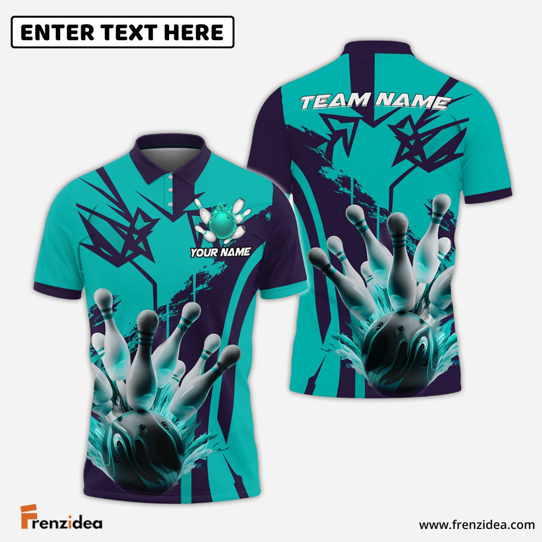 Frenzidea Bowling And Pins Legendary Throw Customized Name 3D Shirt (4 Colors)
